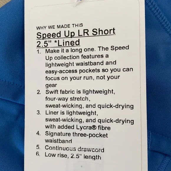 ❤️ Lululemon Speed Up Low-Rise Lined Short 2.5" Blue Nile Size 8 NWT - Picture 7 of 16